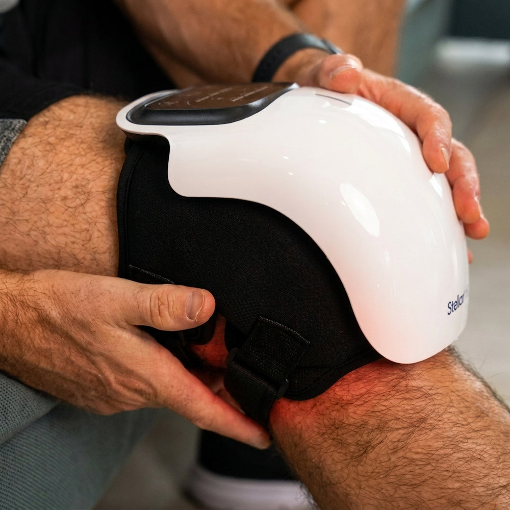 The LEVIDE device warming the knee joint